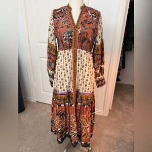 FARM Rio Multicolor Long Sleeve Dress